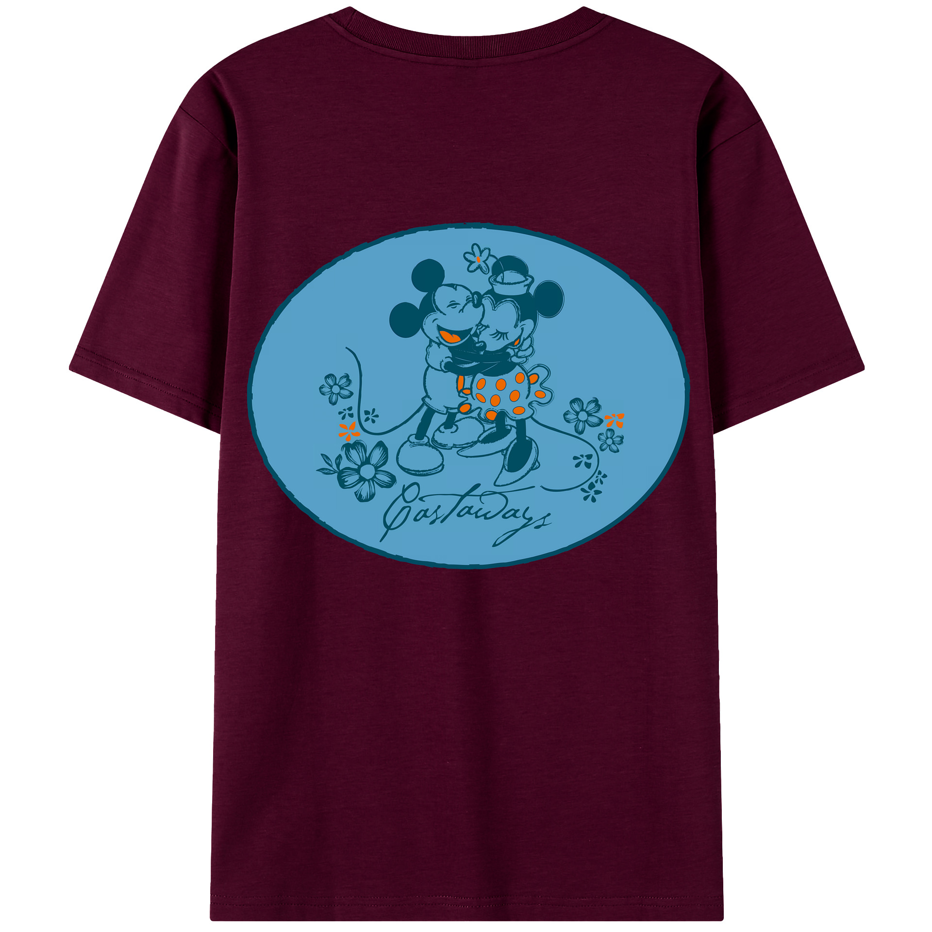 （画像用） ミッキーマウス Mickey Mouse レディース半袖Tシャツ(バックプリント)